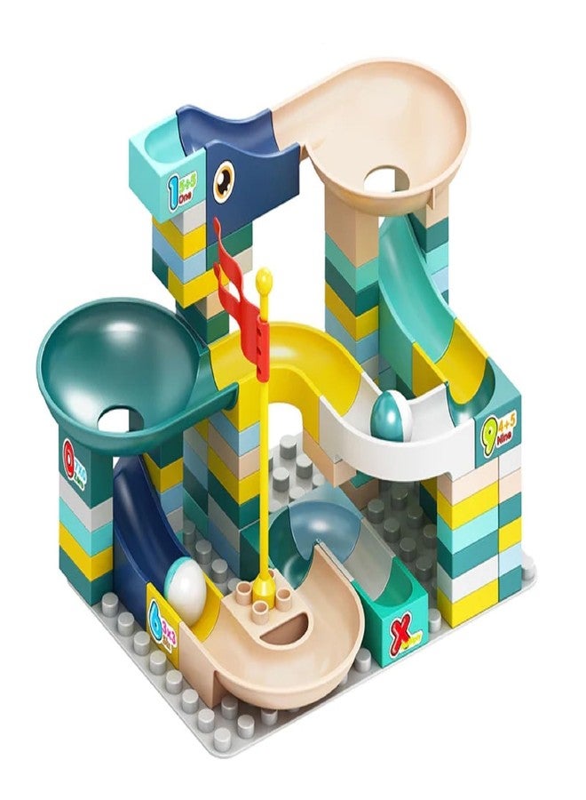 Oupstrive 100PCS Assembly Block Marble Run Slide Track Building Blocks Funnel Slide DIY Sets Bricks Kids Toys (Multicolor, Pack of 1) - Image 1